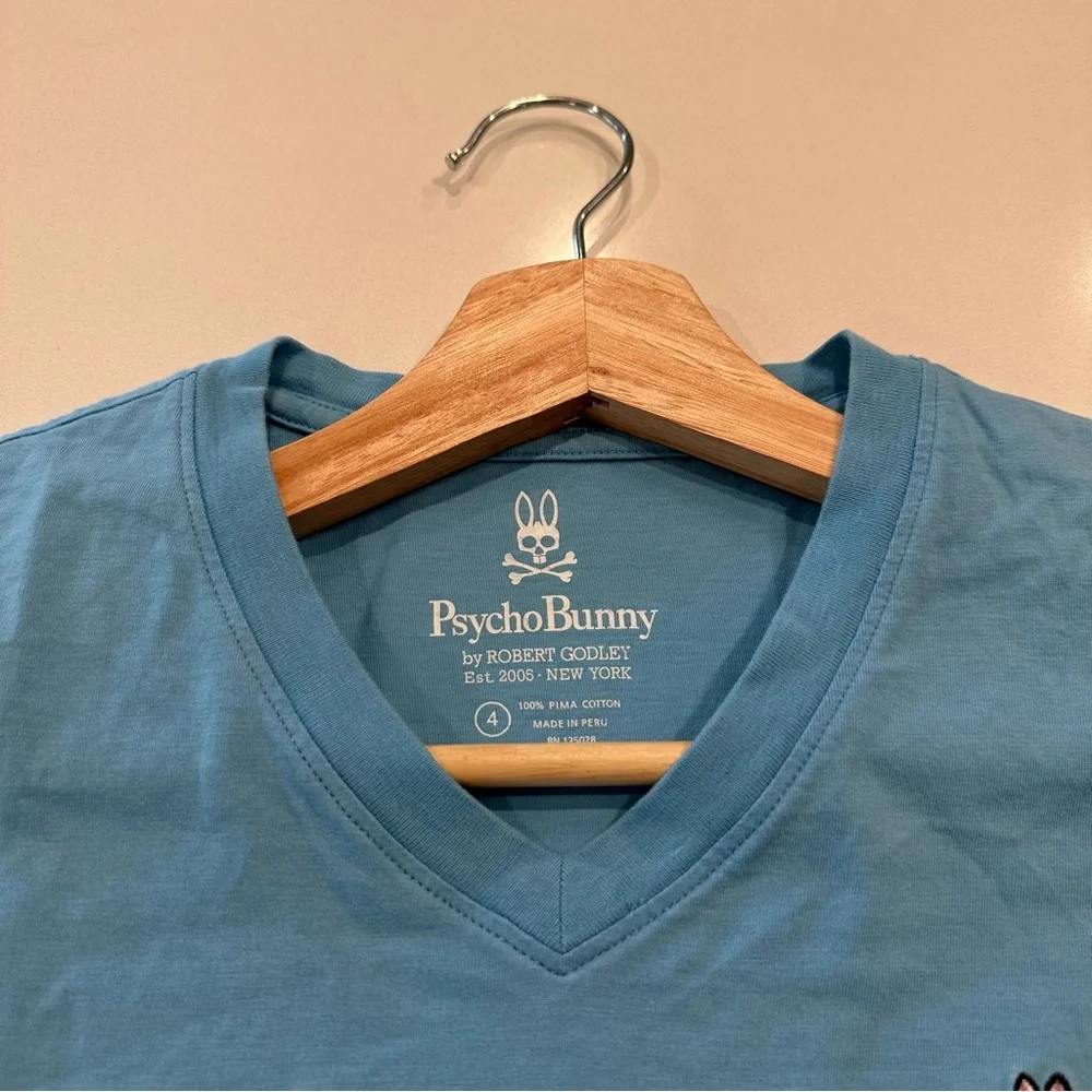 Psycho Bunny Men’s V-Neck Short Sleeve Shirt Size‎ Small